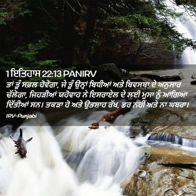 Picture 02 - 1 ਇਤਿਹਾਸ 22:13 PANIRV - ਤਾਂ ਤੂੰ ਸਫ਼ਲ - Bible Verse Picture