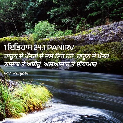 Picture 02 - 1 ਇਤਿਹਾਸ 24:1 PANIRV - ਹਾਰੂਨ ਦੇ ਪੁੱਤਰਾਂ - Bible Verse Picture
