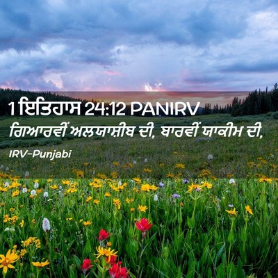 Picture 02 - 1 ਇਤਿਹਾਸ 24:12 PANIRV - ਗਿਆਰਵੀਂ ਅਲਯਾਸ਼ੀਬ - Bible Verse Picture