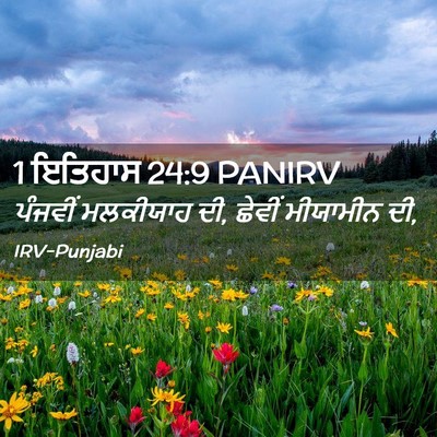 Picture 02 - 1 ਇਤਿਹਾਸ 24:9 PANIRV - ਪੰਜਵੀਂ ਮਲਕੀਯਾਹ ਦੀ, - Bible Verse Picture