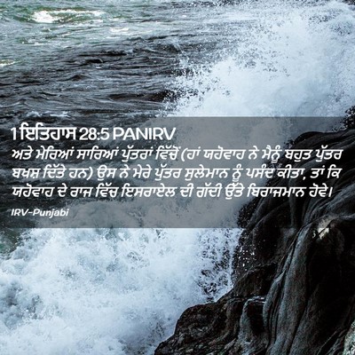 Picture 02 - 1 ਇਤਿਹਾਸ 28:5 PANIRV - ਅਤੇ ਮੇਰਿਆਂ ਸਾਰਿਆਂ - Bible Verse Picture