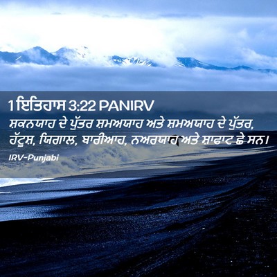 Picture 02 - 1 ਇਤਿਹਾਸ 3:22 PANIRV - ਸ਼ਕਨਯਾਹ ਦੇ ਪੁੱਤਰ - Bible Verse Picture
