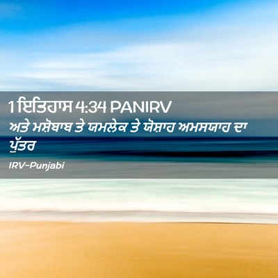 Picture 02 - 1 ਇਤਿਹਾਸ 4:34 PANIRV - ਅਤੇ ਮਸ਼ੋਬਾਬ ਤੇ - Bible Verse Picture