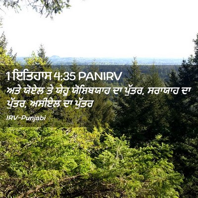 Picture 02 - 1 ਇਤਿਹਾਸ 4:35 PANIRV - ਅਤੇ ਯੋਏਲ ਤੇ ਯੇਹੂ - Bible Verse Picture