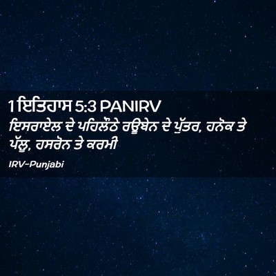 Picture 02 - 1 ਇਤਿਹਾਸ 5:3 PANIRV - ਇਸਰਾਏਲ ਦੇ ਪਹਿਲੌਠੇ - Bible Verse Picture