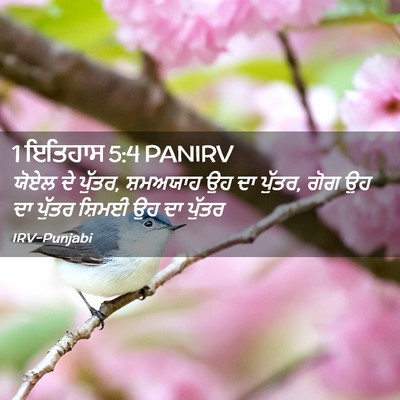 Picture 02 - 1 ਇਤਿਹਾਸ 5:4 PANIRV - ਯੋਏਲ ਦੇ ਪੁੱਤਰ, - Bible Verse Picture