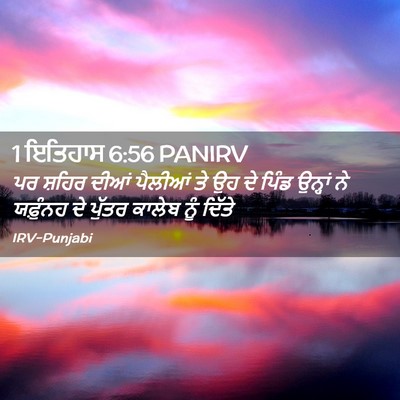 Picture 02 - 1 ਇਤਿਹਾਸ 6:56 PANIRV - ਪਰ ਸ਼ਹਿਰ ਦੀਆਂ - Bible Verse Picture