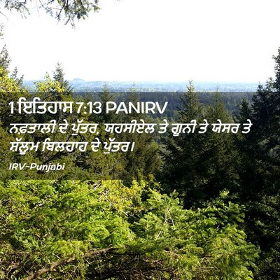 Picture 02 - 1 ਇਤਿਹਾਸ 7:13 PANIRV - ਨਫ਼ਤਾਲੀ ਦੇ ਪੁੱਤਰ, - Bible Verse Picture