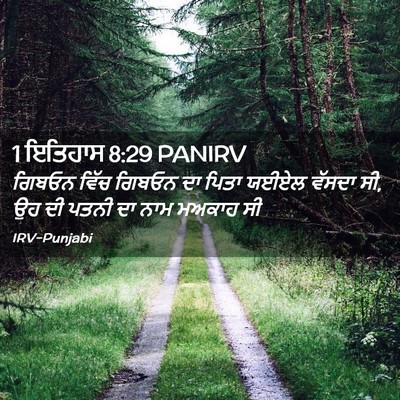 Picture 02 - 1 ਇਤਿਹਾਸ 8:29 PANIRV - ਗਿਬਓਨ ਵਿੱਚ ਗਿਬਓਨ - Bible Verse Picture