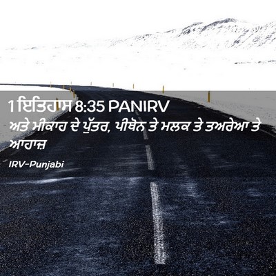Picture 02 - 1 ਇਤਿਹਾਸ 8:35 PANIRV - ਅਤੇ ਮੀਕਾਹ ਦੇ ਪੁੱਤਰ, - Bible Verse Picture
