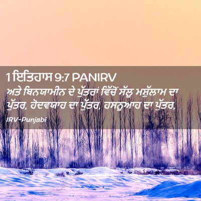 Picture 02 - 1 ਇਤਿਹਾਸ 9:7 PANIRV - ਅਤੇ ਬਿਨਯਾਮੀਨ ਦੇ - Bible Verse Picture