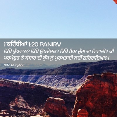 Picture 02 - 1 ਕੁਰਿੰਥੀਆਂ 1:20 PANIRV - ਕਿੱਥੇ ਬੁੱਧਵਾਨ? - Bible Verse Picture