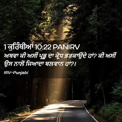 Picture 02 - 1 ਕੁਰਿੰਥੀਆਂ 10:22 PANIRV - ਅਥਵਾ ਕੀ ਅਸੀਂ ਪ੍ਰਭੂ - Bible Verse Picture