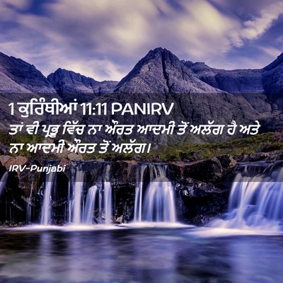 Picture 02 - 1 ਕੁਰਿੰਥੀਆਂ 11:11 PANIRV - ਤਾਂ ਵੀ ਪ੍ਰਭੂ ਵਿੱਚ - Bible Verse Picture