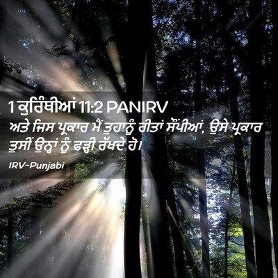Picture 02 - 1 ਕੁਰਿੰਥੀਆਂ 11:2 PANIRV - ਅਤੇ ਜਿਸ ਪ੍ਰਕਾਰ ਮੈਂ - Bible Verse Picture