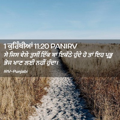 Picture 02 - 1 ਕੁਰਿੰਥੀਆਂ 11:20 PANIRV - ਸੋ ਜਿਸ ਵੇਲੇ ਤੁਸੀਂ - Bible Verse Picture