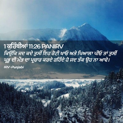 Picture 02 - 1 ਕੁਰਿੰਥੀਆਂ 11:26 PANIRV - ਕਿਉਂਕਿ ਜਦ ਕਦੇ - Bible Verse Picture