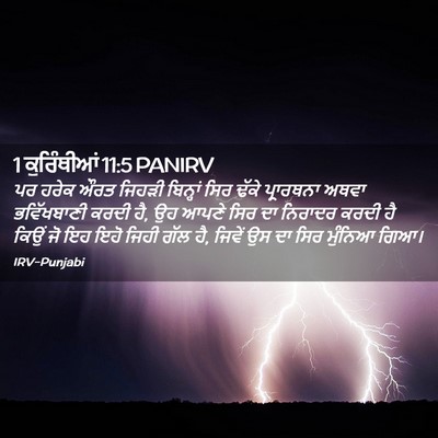 Picture 02 - 1 ਕੁਰਿੰਥੀਆਂ 11:5 PANIRV - ਪਰ ਹਰੇਕ ਔਰਤ ਜਿਹੜੀ - Bible Verse Picture