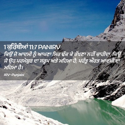 Picture 02 - 1 ਕੁਰਿੰਥੀਆਂ 11:7 PANIRV - ਕਿਉਂ ਜੋ ਆਦਮੀ ਨੂੰ - Bible Verse Picture