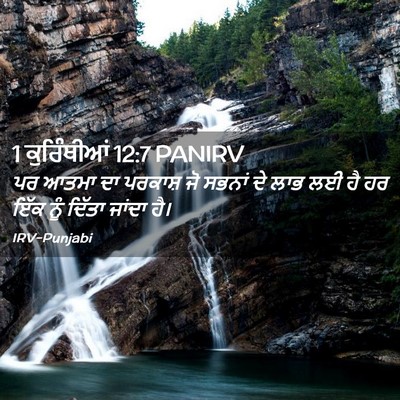 Picture 02 - 1 ਕੁਰਿੰਥੀਆਂ 12:7 PANIRV - ਪਰ ਆਤਮਾ ਦਾ ਪਰਕਾਸ਼ - Bible Verse Picture