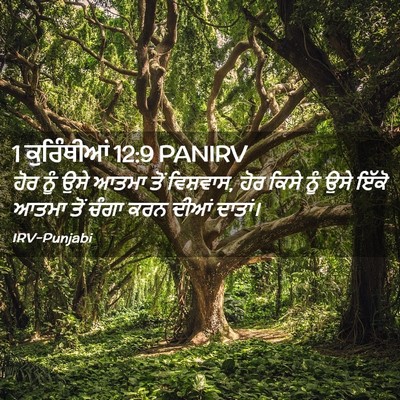 Picture 02 - 1 ਕੁਰਿੰਥੀਆਂ 12:9 PANIRV - ਹੋਰ ਨੂੰ ਉਸੇ ਆਤਮਾ - Bible Verse Picture