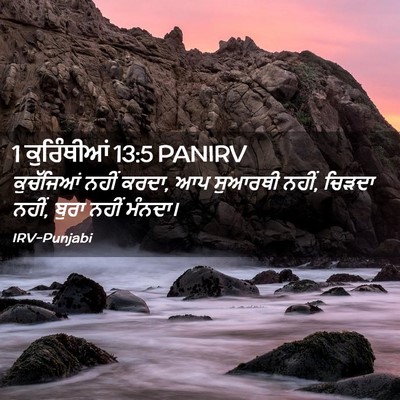 Picture 02 - 1 ਕੁਰਿੰਥੀਆਂ 13:5 PANIRV - ਕੁਚੱਜਿਆਂ ਨਹੀਂ - Bible Verse Picture
