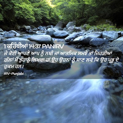 Picture 02 - 1 ਕੁਰਿੰਥੀਆਂ 14:37 PANIRV - ਜੇ ਕੋਈ ਆਪਣੇ ਆਪ ਨੂੰ - Bible Verse Picture