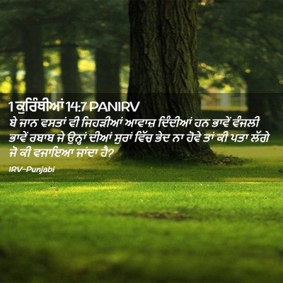 Picture 02 - 1 ਕੁਰਿੰਥੀਆਂ 14:7 PANIRV - ਬੇ ਜਾਨ ਵਸਤਾਂ ਵੀ - Bible Verse Picture