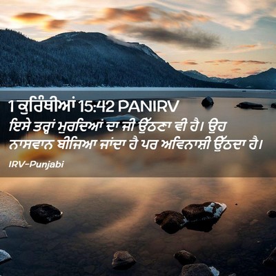 Picture 02 - 1 ਕੁਰਿੰਥੀਆਂ 15:42 PANIRV - ਇਸੇ ਤਰ੍ਹਾਂ - Bible Verse Picture