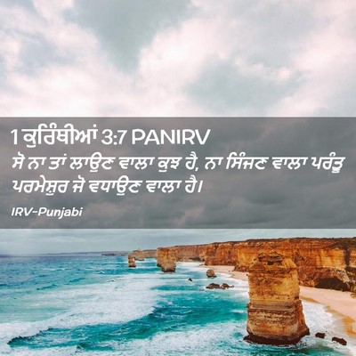 Picture 02 - 1 ਕੁਰਿੰਥੀਆਂ 3:7 PANIRV - ਸੋ ਨਾ ਤਾਂ ਲਾਉਣ ਵਾਲਾ - Bible Verse Picture