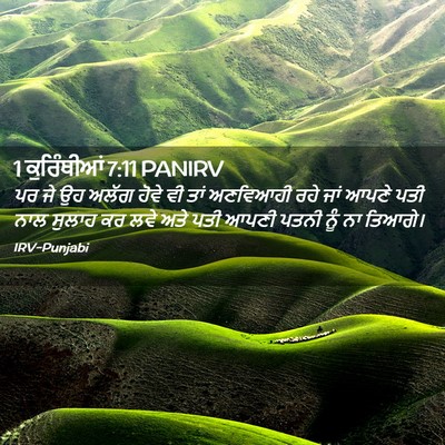 Picture 02 - 1 ਕੁਰਿੰਥੀਆਂ 7:11 PANIRV - ਪਰ ਜੇ ਉਹ ਅਲੱਗ ਹੋਵੇ - Bible Verse Picture