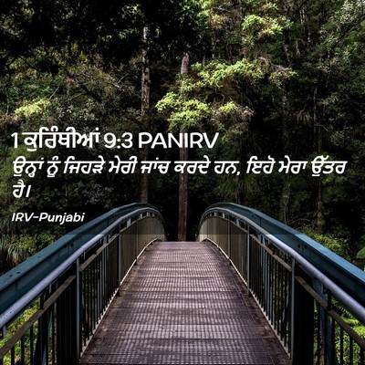 Picture 02 - 1 ਕੁਰਿੰਥੀਆਂ 9:3 PANIRV - ਉਨ੍ਹਾਂ ਨੂੰ ਜਿਹੜੇ - Bible Verse Picture