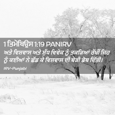 Picture 02 - 1 ਤਿਮੋਥਿਉਸ 1:19 PANIRV - ਅਤੇ ਵਿਸ਼ਵਾਸ ਅਤੇ - Bible Verse Picture