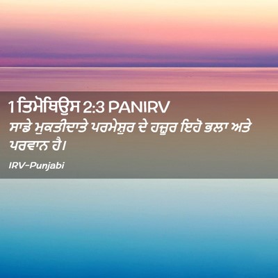 Picture 02 - 1 ਤਿਮੋਥਿਉਸ 2:3 PANIRV - ਸਾਡੇ ਮੁਕਤੀਦਾਤੇ - Bible Verse Picture