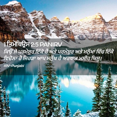 Picture 02 - 1 ਤਿਮੋਥਿਉਸ 2:5 PANIRV - ਕਿਉਂ ਜੋ ਪਰਮੇਸ਼ੁਰ - Bible Verse Picture