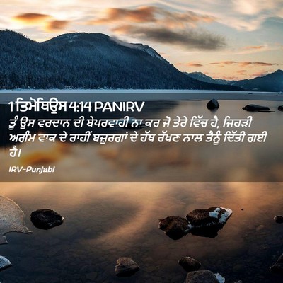 Picture 02 - 1 ਤਿਮੋਥਿਉਸ 4:14 PANIRV - ਤੂੰ ਉਸ ਵਰਦਾਨ ਦੀ - Bible Verse Picture