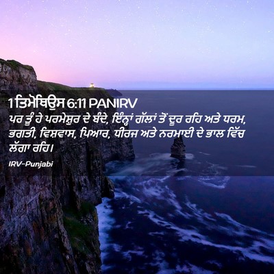 Picture 02 - 1 ਤਿਮੋਥਿਉਸ 6:11 PANIRV - ਪਰ ਤੂੰ ਹੇ ਪਰਮੇਸ਼ੁਰ - Bible Verse Picture