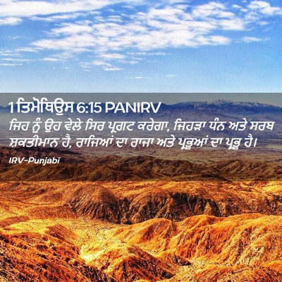 Picture 02 - 1 ਤਿਮੋਥਿਉਸ 6:15 PANIRV - ਜਿਹ ਨੂੰ ਉਹ ਵੇਲੇ ਸਿਰ - Bible Verse Picture