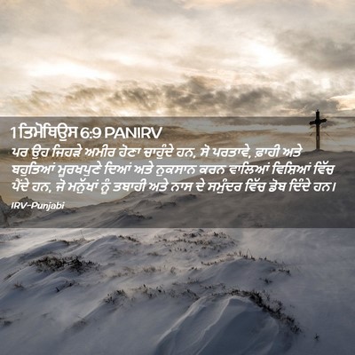 Picture 02 - 1 ਤਿਮੋਥਿਉਸ 6:9 PANIRV - ਪਰ ਉਹ ਜਿਹੜੇ ਅਮੀਰ - Bible Verse Picture