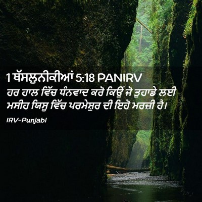 Picture 02 - 1 ਥੱਸਲੁਨੀਕੀਆਂ 5:18 PANIRV - ਹਰ ਹਾਲ ਵਿੱਚ ਧੰਨਵਾਦ - Bible Verse Picture
