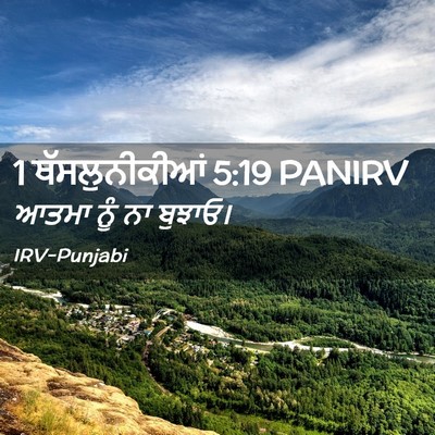 Picture 02 - 1 ਥੱਸਲੁਨੀਕੀਆਂ 5:19 PANIRV - ਆਤਮਾ ਨੂੰ ਨਾ - Bible Verse Picture