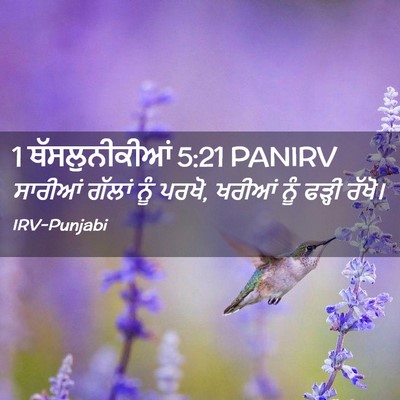 Picture 02 - 1 ਥੱਸਲੁਨੀਕੀਆਂ 5:21 PANIRV - ਸਾਰੀਆਂ ਗੱਲਾਂ ਨੂੰ - Bible Verse Picture