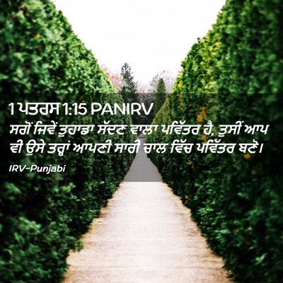 Picture 02 - 1 ਪਤਰਸ 1:15 PANIRV - ਸਗੋਂ ਜਿਵੇਂ ਤੁਹਾਡਾ - Bible Verse Picture