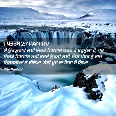 Picture 02 - 1 ਪਤਰਸ 2:7 PANIRV - ਸੋ ਉਹ ਤੁਹਾਡੇ ਲਈ - Bible Verse Picture