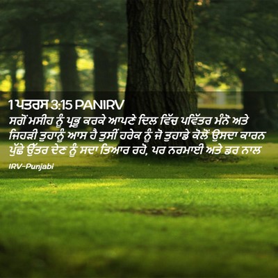 Picture 02 - 1 ਪਤਰਸ 3:15 PANIRV - ਸਗੋਂ ਮਸੀਹ ਨੂੰ - Bible Verse Picture