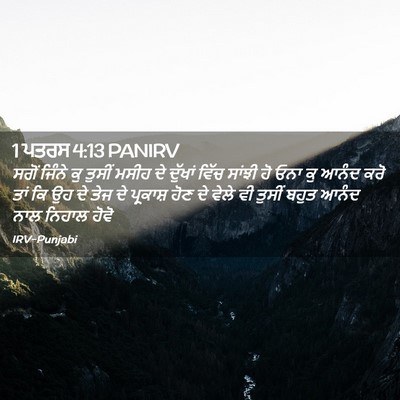 Picture 02 - 1 ਪਤਰਸ 4:13 PANIRV - ਸਗੋਂ ਜਿੰਨੇ ਕੁ - Bible Verse Picture