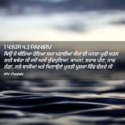 Picture 02 - 1 ਪਤਰਸ 4:3 PANIRV - ਕਿਉਂ ਜੋ ਬੀਤਿਆ ਹੋਇਆ - Bible Verse Picture