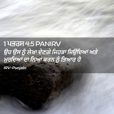 Picture 02 - 1 ਪਤਰਸ 4:5 PANIRV - ਉਹ ਉਸ ਨੂੰ ਲੇਖਾ - Bible Verse Picture