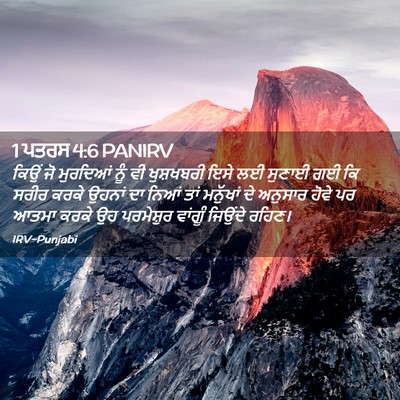 Picture 02 - 1 ਪਤਰਸ 4:6 PANIRV - ਕਿਉਂ ਜੋ ਮੁਰਦਿਆਂ - Bible Verse Picture