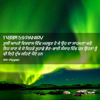 Picture 02 - 1 ਪਤਰਸ 5:9 PANIRV - ਤੁਸੀਂ ਆਪਣੇ - Bible Verse Picture